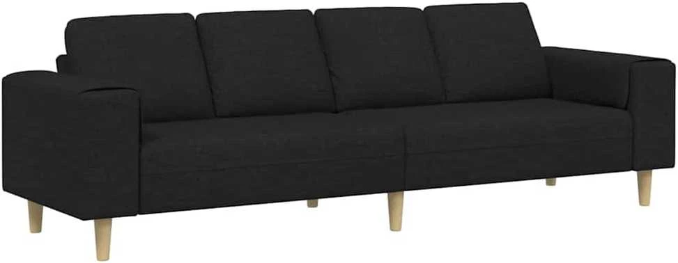 Svetainės sofa Juoda 250 x 77 x 76 cm Poliesteris