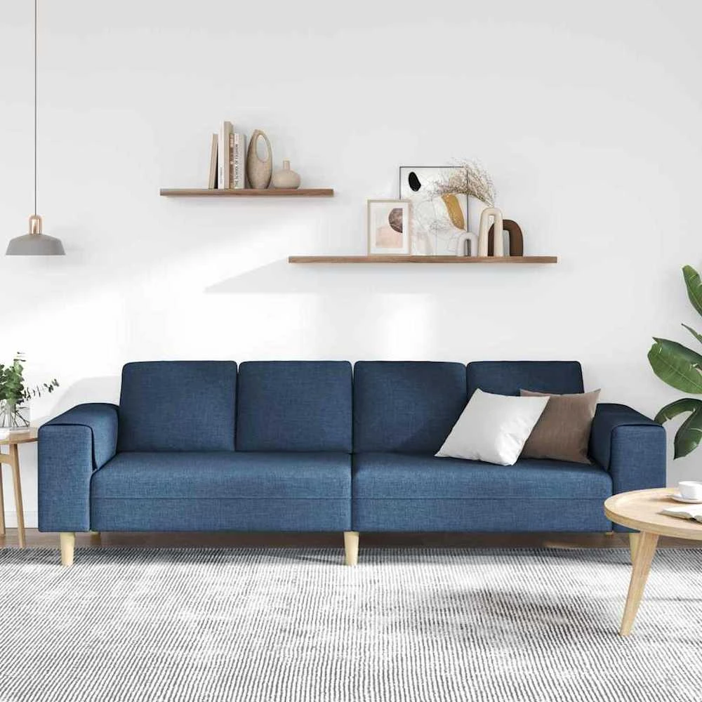Svetainės sofa Mėlyna 250 x 77 x 76 cm Poliesteris