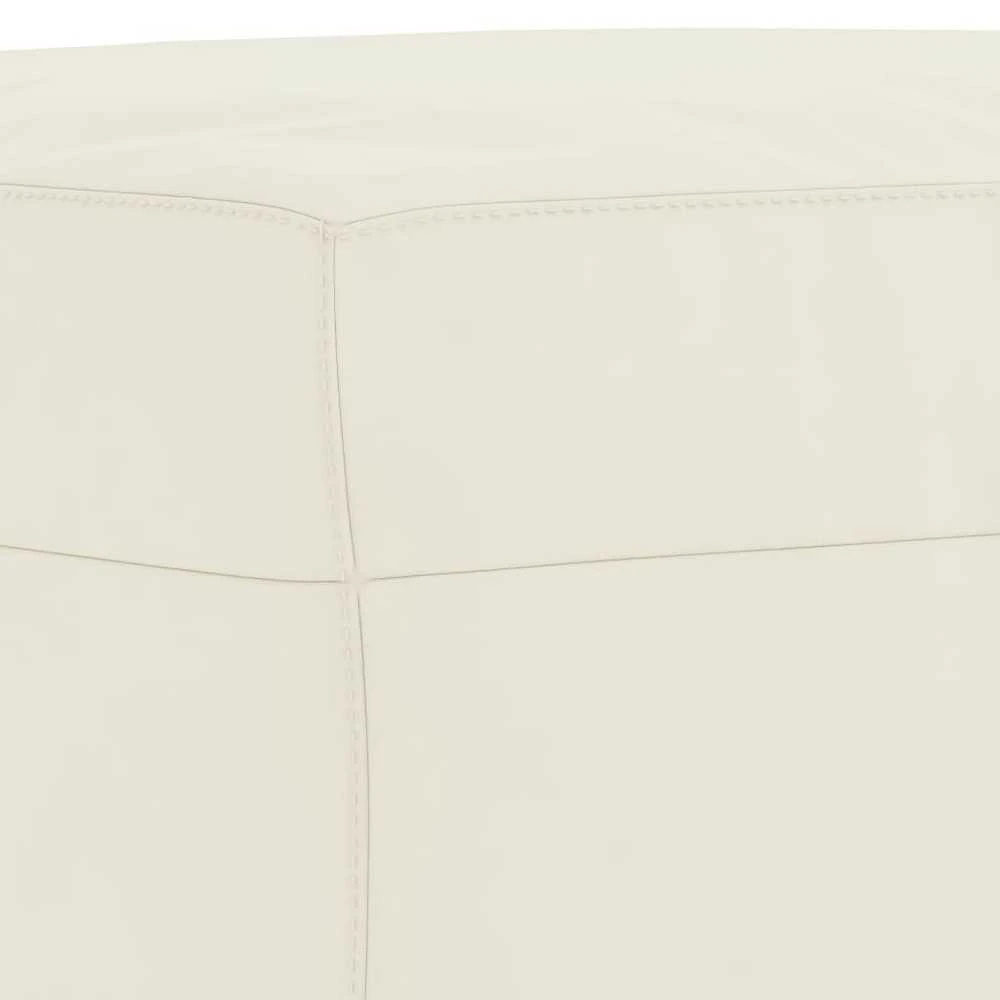 Sofa Sofos komplektas su pagalvėlėmis, 3 dalių, kreminis, aksomas
