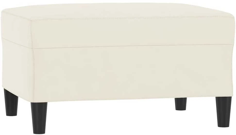 Sofa Sofos komplektas su pagalvėlėmis, 4 dalių, kreminis, aksomas