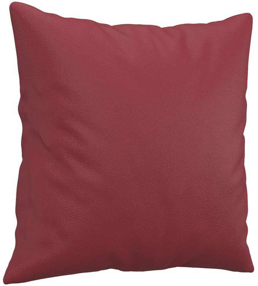Sofa Sofos komplektas su pagalvėmis, 2 dalių, vyno, dirbtinė oda
