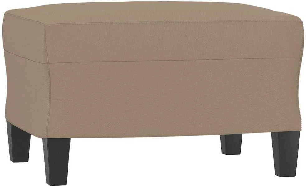 Sofa Sofos komplektas su pagalvėmis, 3 dalių, kapučino, dirbtinė oda