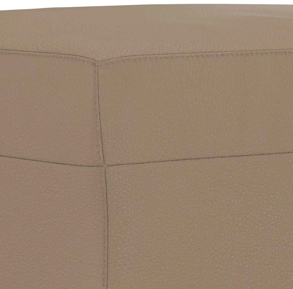 Sofa Sofos komplektas su pagalvėmis, 3 dalių, kapučino, dirbtinė oda