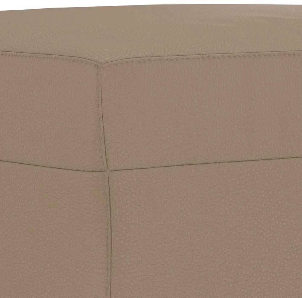 Sofa Sofos komplektas su pagalvėmis, 3 dalių, kapučino, dirbtinė oda