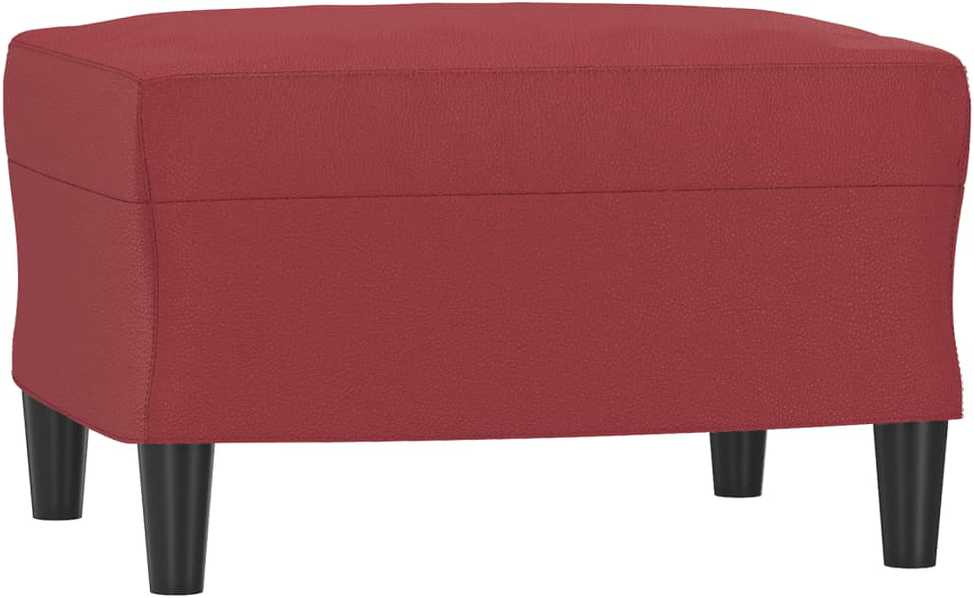 Sofa Sofos komplektas su pagalvėmis, 3 dalių, vyno, dirbtinė oda