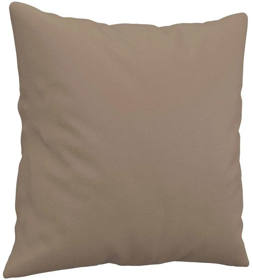 Sofa Sofos komplektas su pagalvėmis, 3 dalių, kapučino, dirbtinė oda