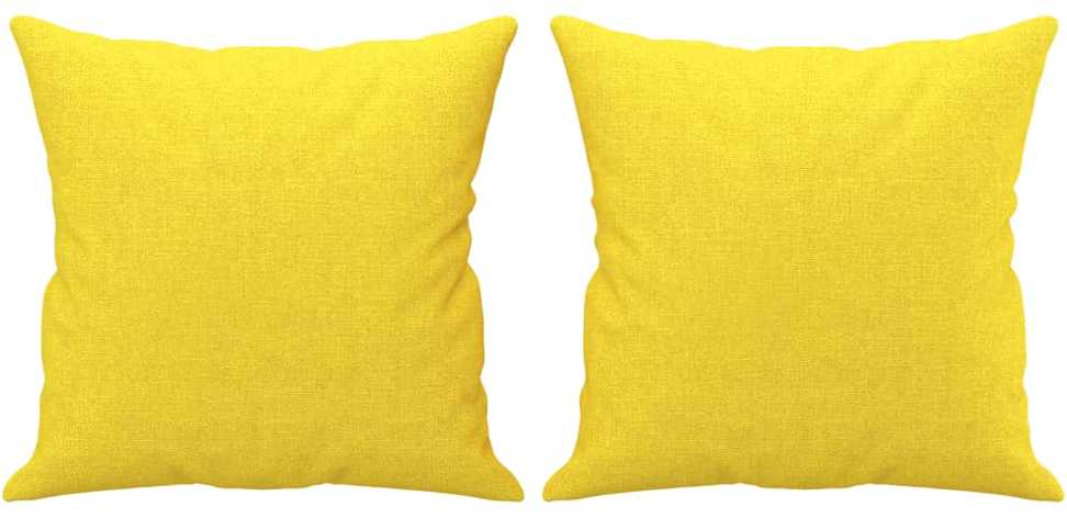 Sofa Sofos komplektas su pagalvėmis, 3 dalių, geltonas, audinys