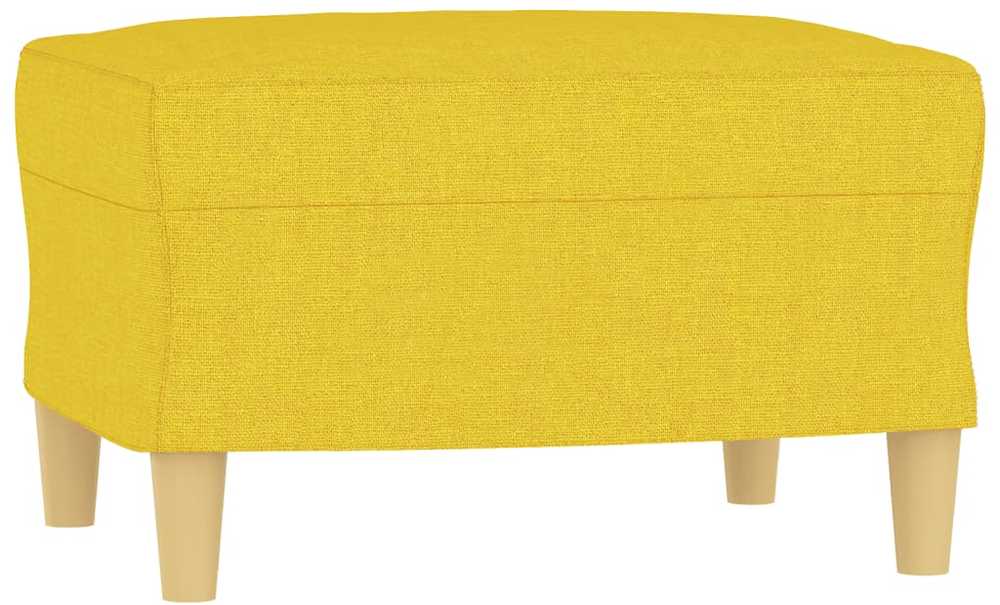 Sofa Sofos komplektas su pagalvėmis, 3 dalių, geltonas, audinys