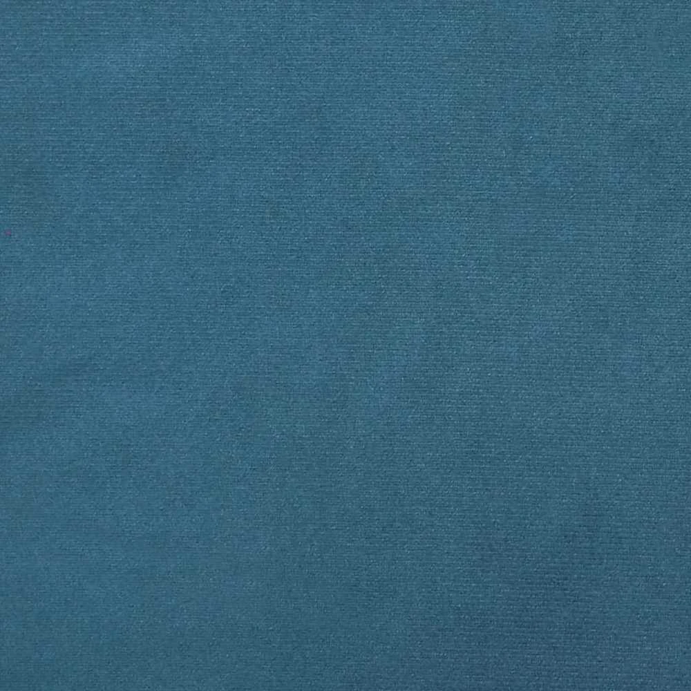 Sofa Sofos komplektas su pagalvėmis, 3 dalių, mėlynas, aksomas