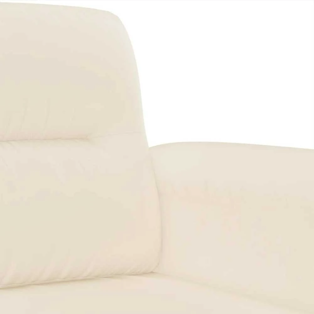Sofa Sofos komplektas su pagalvėmis, 3 dalių, smėlio, audinys