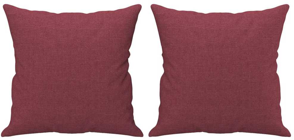 Sofa Sofos komplektas su pagalvėmis, 3 dalių, vyno, audinys