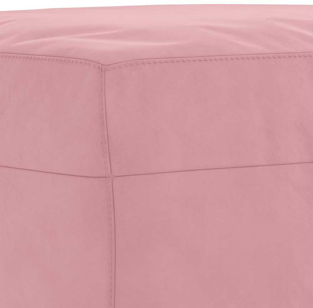 Sofa Sofos komplektas su pagalvėmis, 4 dalių, rožinis, aksomas