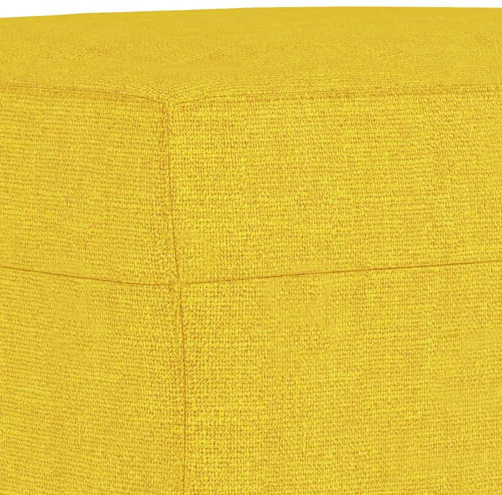 Sofa Sofos komplektas su pagalvėmis, 4 dalių, geltonas, audinys