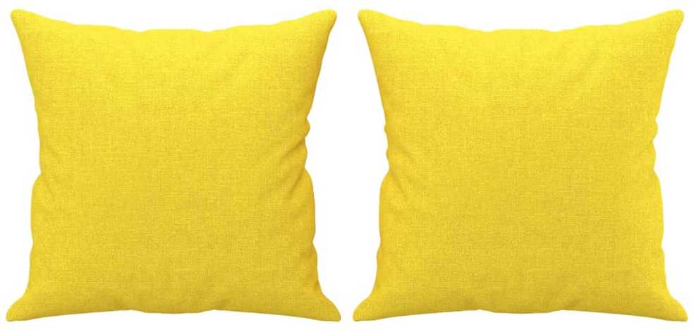 Sofa Sofos komplektas su pagalvėmis, 4 dalių, geltonas, audinys