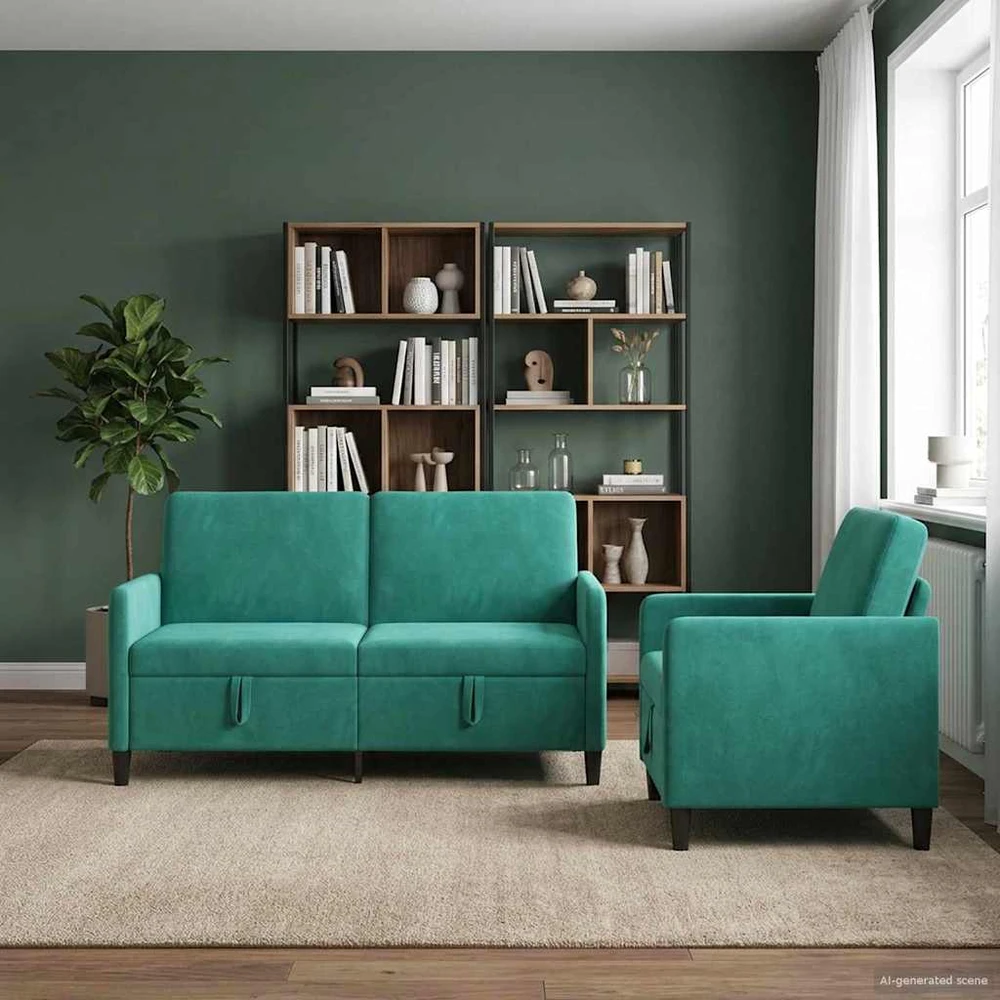 Sofa Sofos komplektas su saugojimu 2 vnt. Turkio Poliesteris