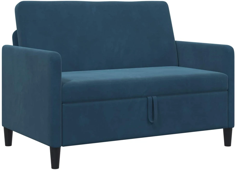 Sofa Sofos komplektas su saugojimu 2 vnt. Mėlyna Poliesteris