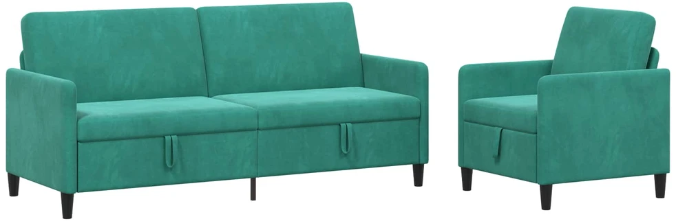 Sofa Sofos komplektas su saugojimu 2 vnt. Turkio Poliesteris