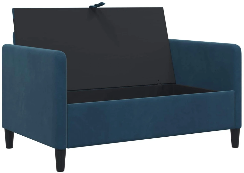 Sofa Sofos komplektas su saugojimu 2 vnt. Mėlyna Poliesteris