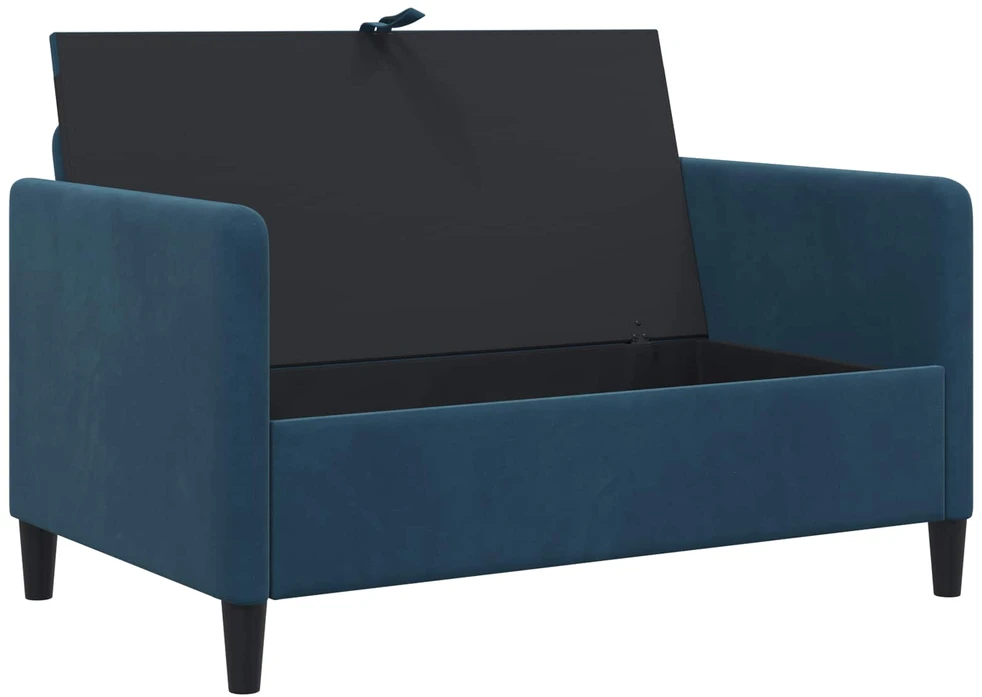 Sofa Sofos komplektas su saugojimu 2 vnt. Mėlyna Poliesteris