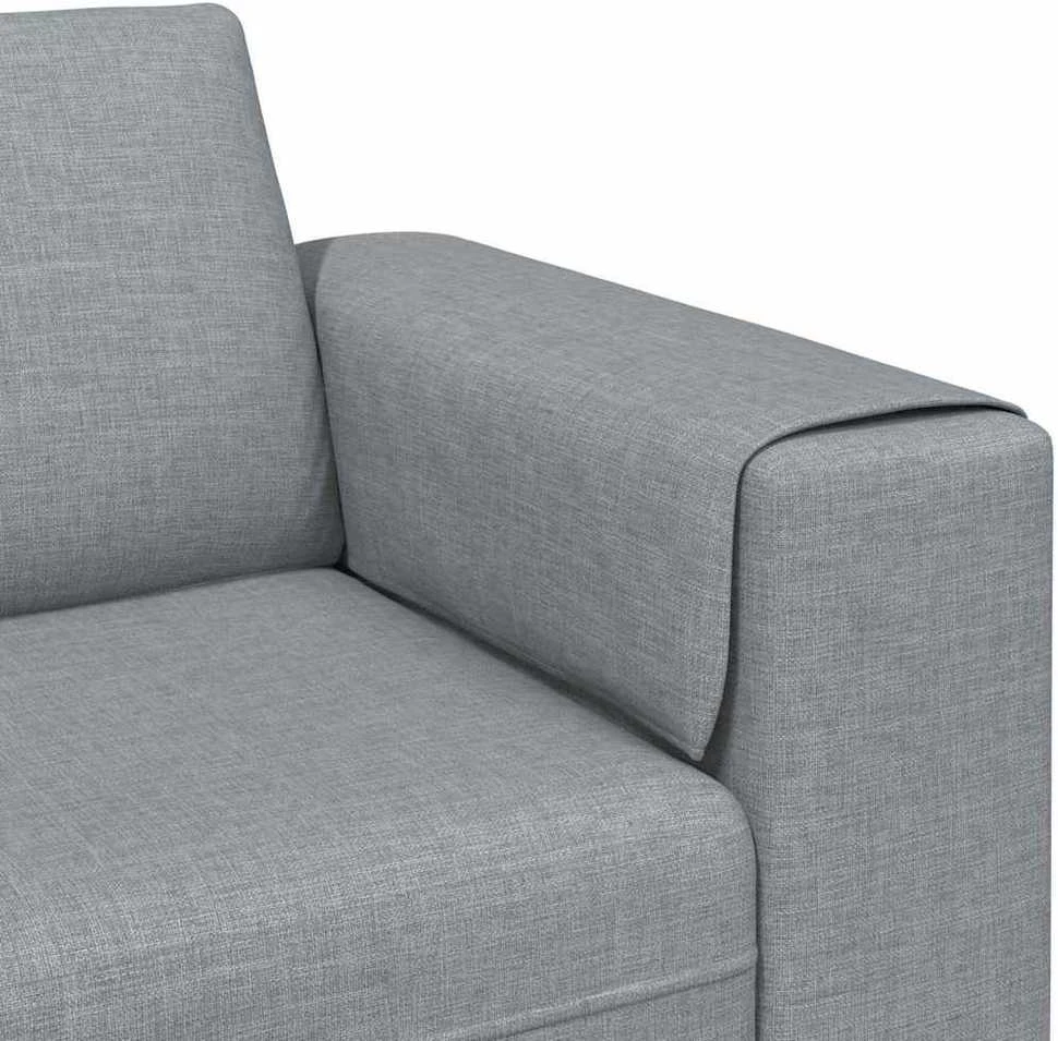Svetainės sofa Šviesiai pilka 250 x 77 x 76 cm Poliesteris