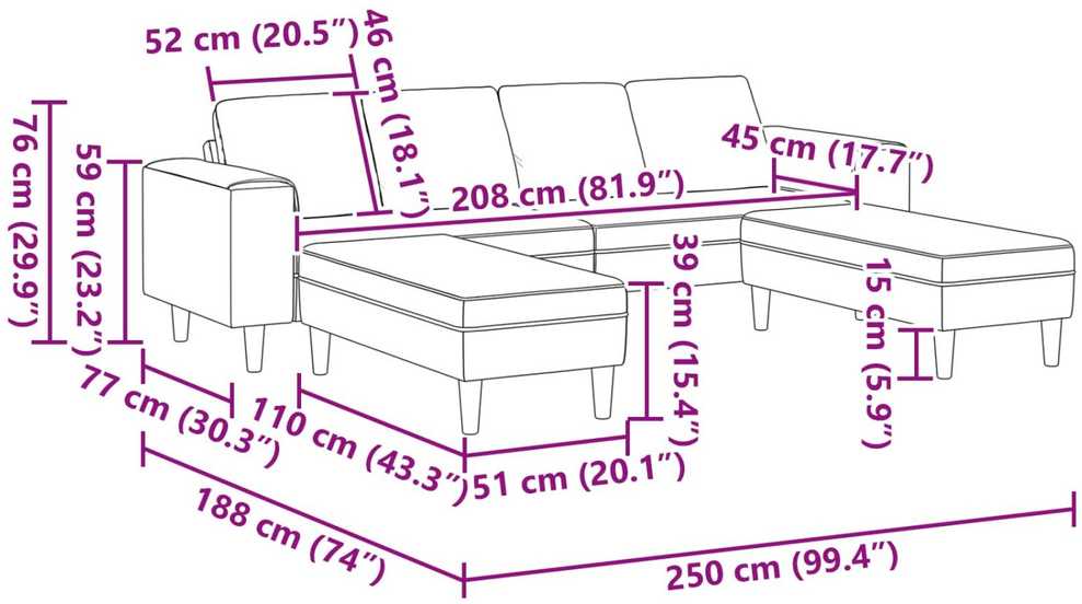 Svetainės sofa 3 vnt. Šviesiai pilka