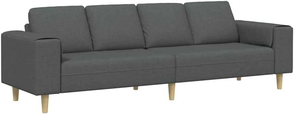 Svetainės sofa Tamsiai pilka 250 x 77 x 76 cm Poliesteris