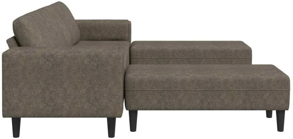 Svetainės sofa 3 vnt. Tamsiai pilka