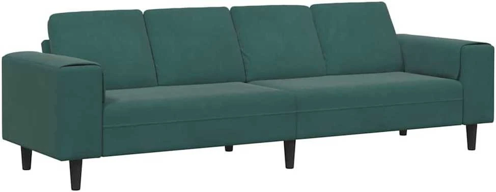 Svetainės sofa Tamsiai žalia 250 x 77 x 76 cm
