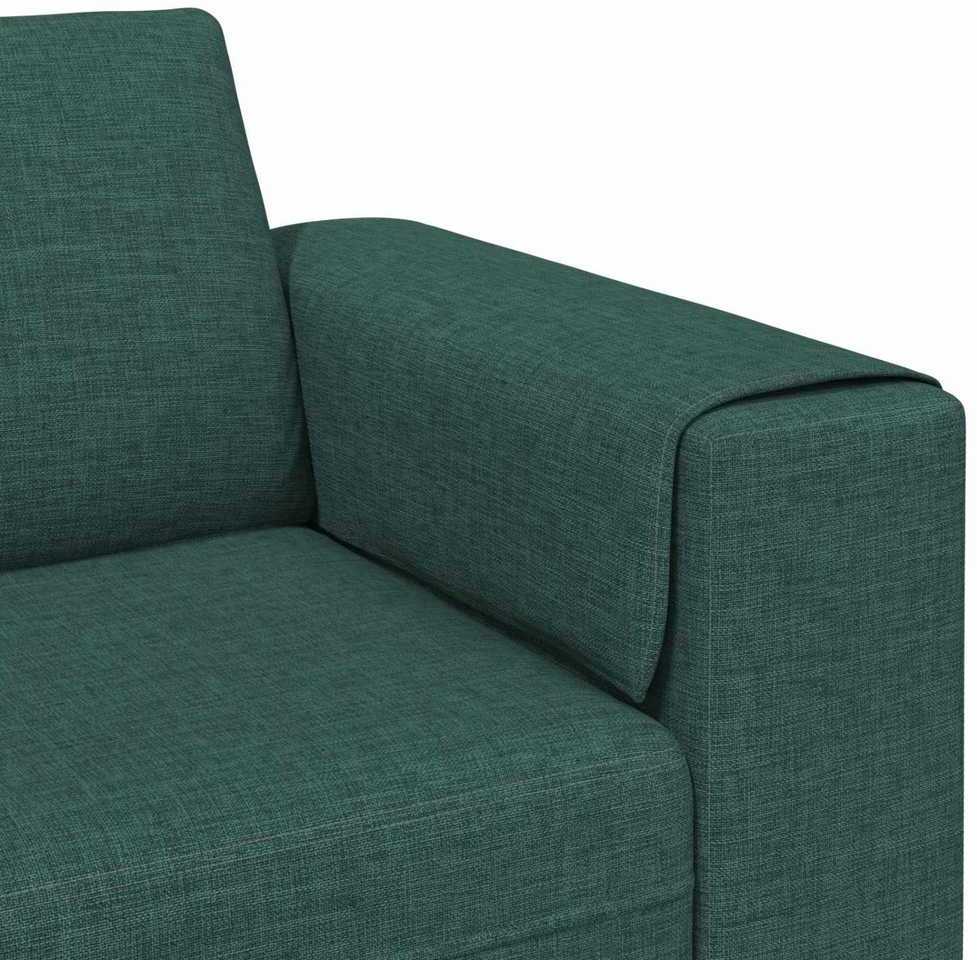 Svetainės sofa 3 vnt. Tamsiai žalia Poliesteris