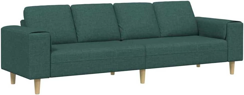 Svetainės sofa Tamsiai žalia 250 x 77 x 76 cm Poliesteris