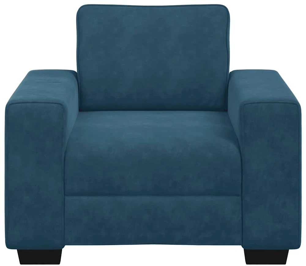 Sofa Sofos krėslas, mėlyna, 100x77x82 cm, aksomas