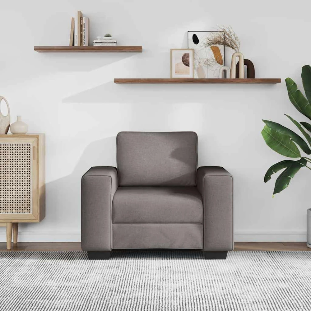 Sofa Sofos krėslas, pilkai rudas, 100x77x82 cm, audinys