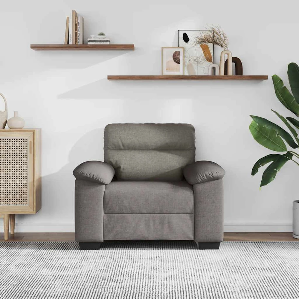 Sofa Sofos krėslas, pilkai rudas, 100x81x84 cm, audinys