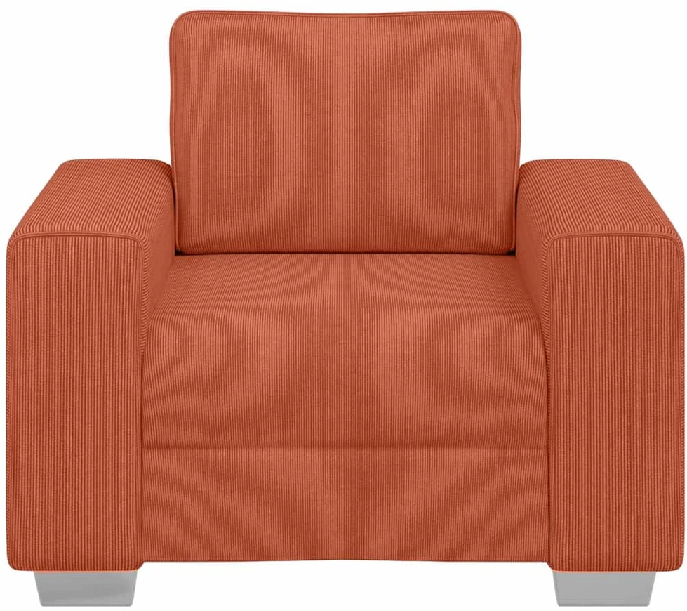 Sofa Sofos krėslas, raudonai oranžinis, 100x77x82 cm, velvetas, audinys