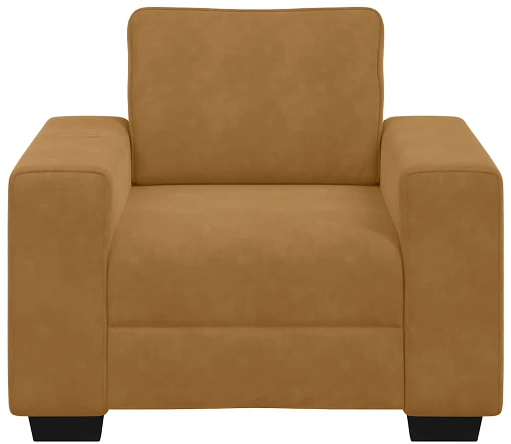Sofa Sofos krėslas, rudas, 100x77x82 cm, aksomas