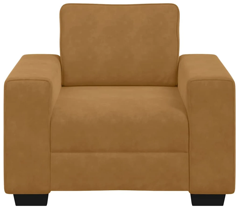 Sofa Sofos krėslas, rudas, 100x77x82 cm, aksomas