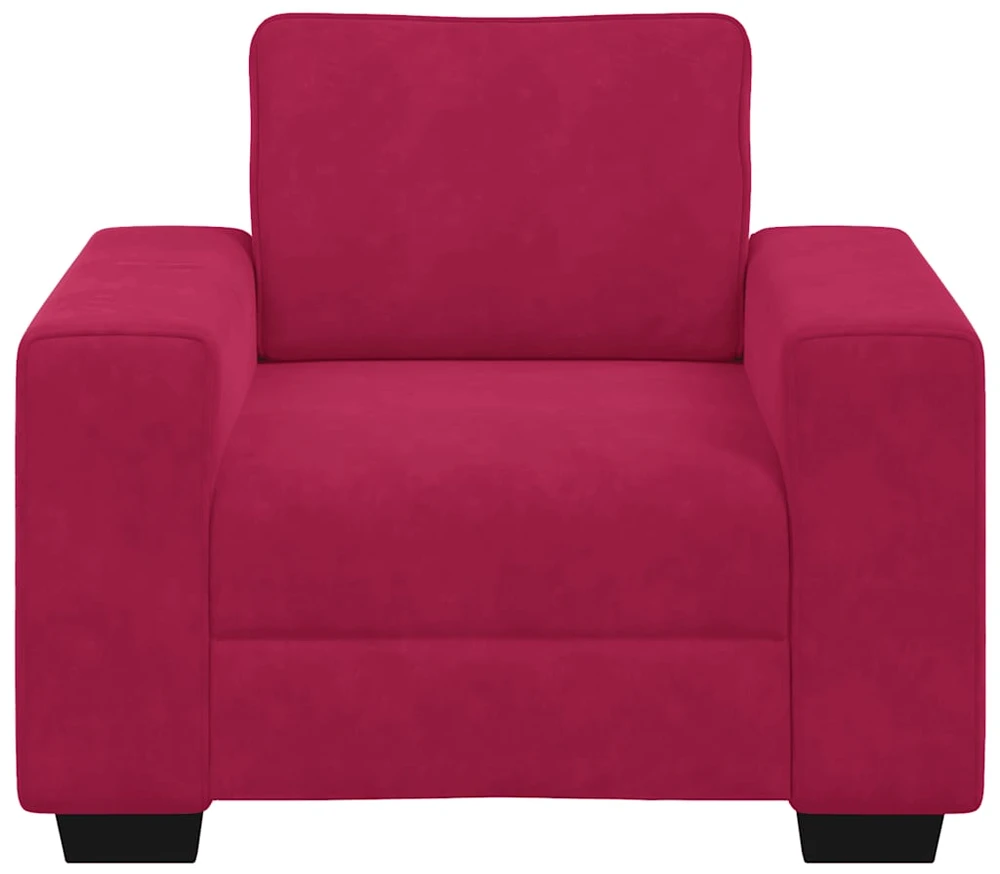 Sofa Sofos krėslas, vyno raudonumo, 100x77x82 cm, aksomas