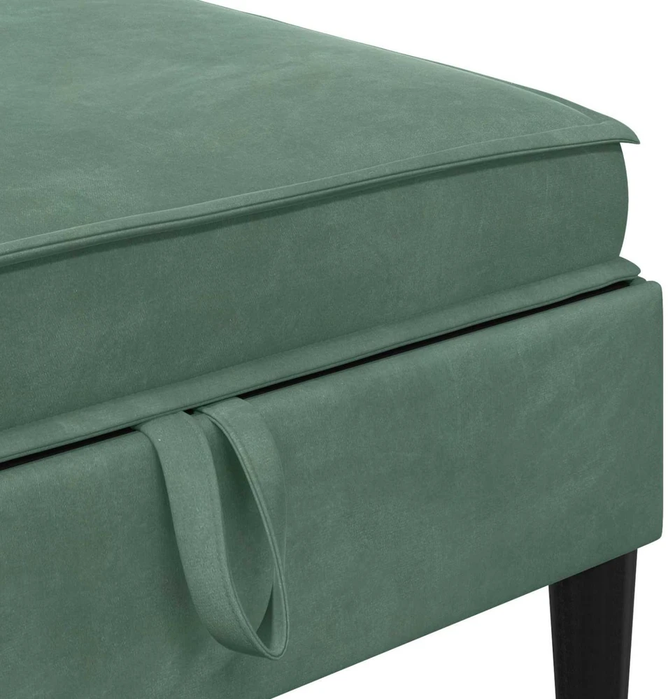 Sofa Sofos pufas su saugojimo funkcija Jūrinė žalia Aksomas