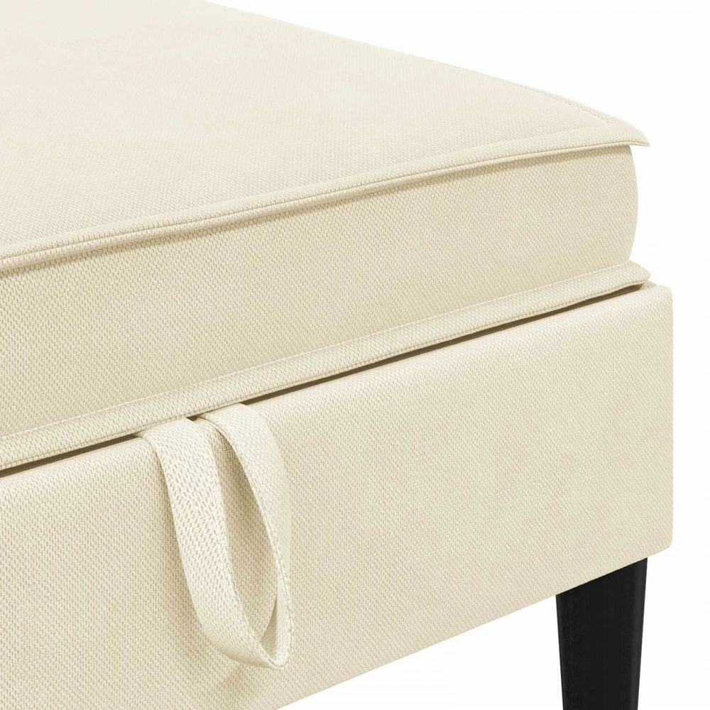 Sofa Sofos pufas su saugojimo funkcija Kreminė Aksomas