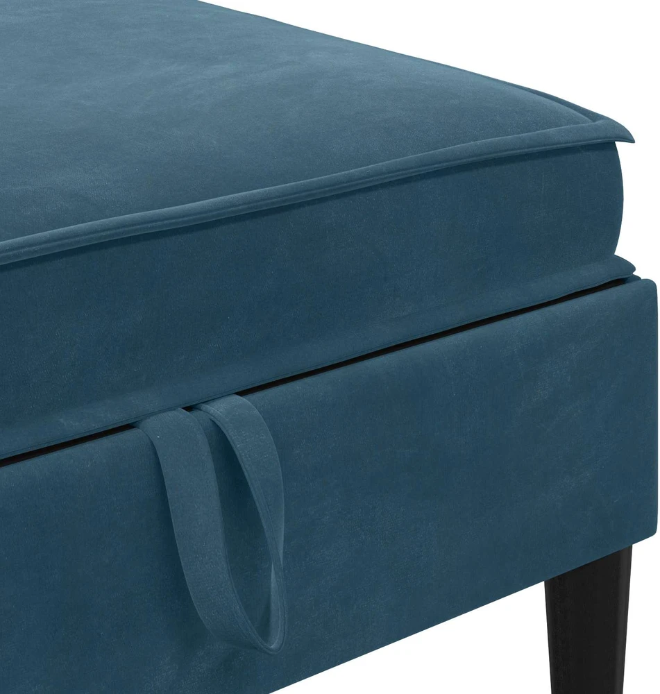 Sofa Sofos pufas su saugojimo funkcija Mėlyna Aksomas