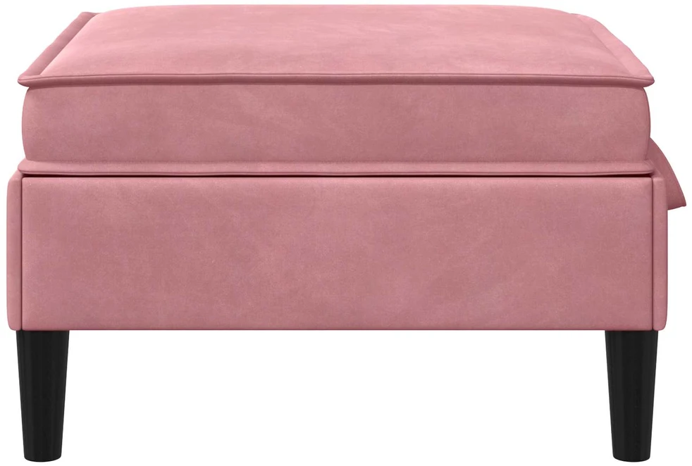 Sofa Sofos pufas su saugojimo funkcija Rožinė Aksomas