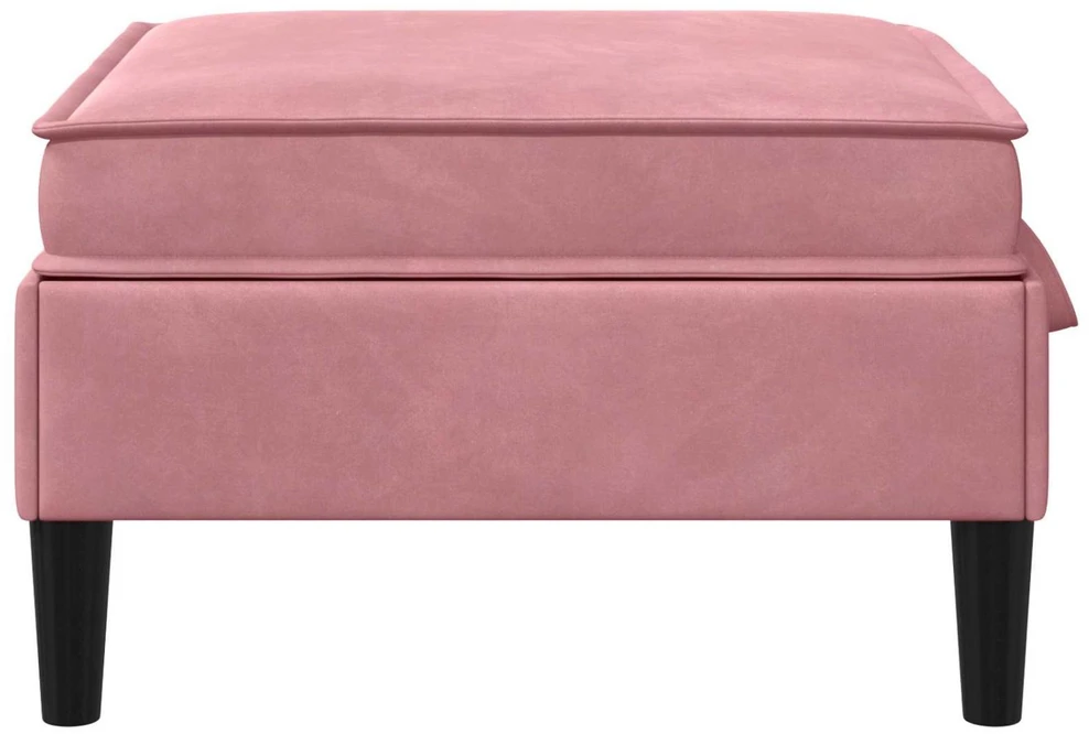 Sofa Sofos pufas su saugojimo funkcija Rožinė Aksomas
