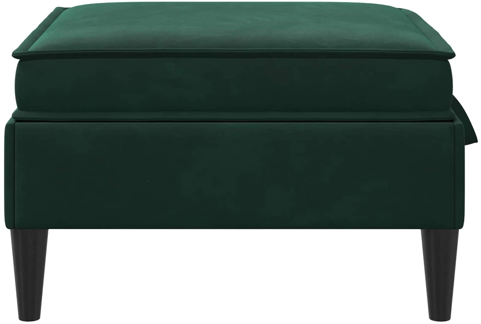 Sofa Sofos pufas su saugojimo funkcija Tamsiai žalia 70 x 70 x 40 cm