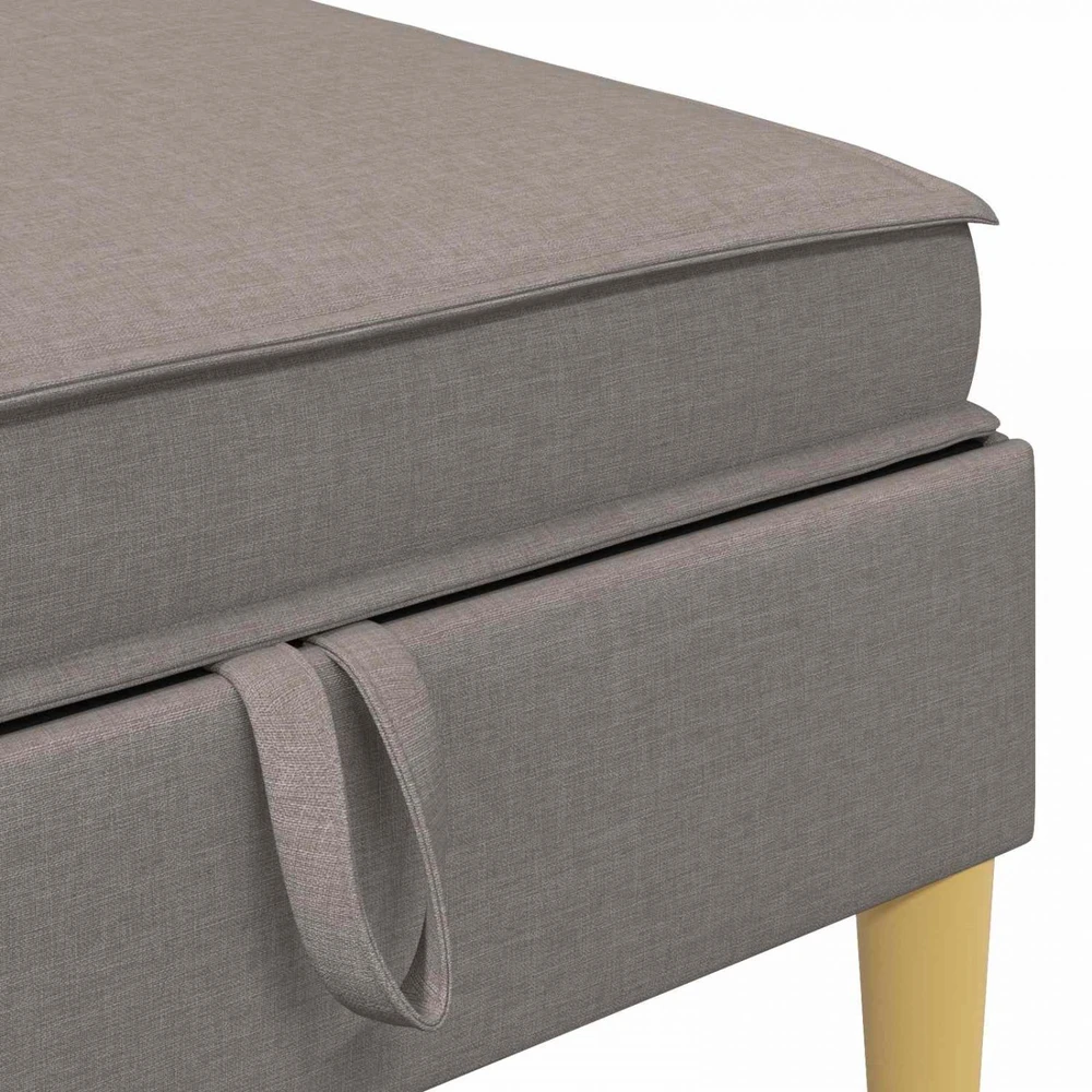 Sofa Sofos pufas su saugojimo funkcija Taupe 70 x 70 x 40 cm Audinys