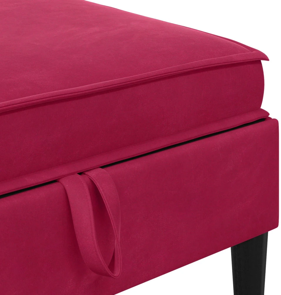 Sofa Sofos pufas su saugojimo funkcija Vyno raudona Aksomas