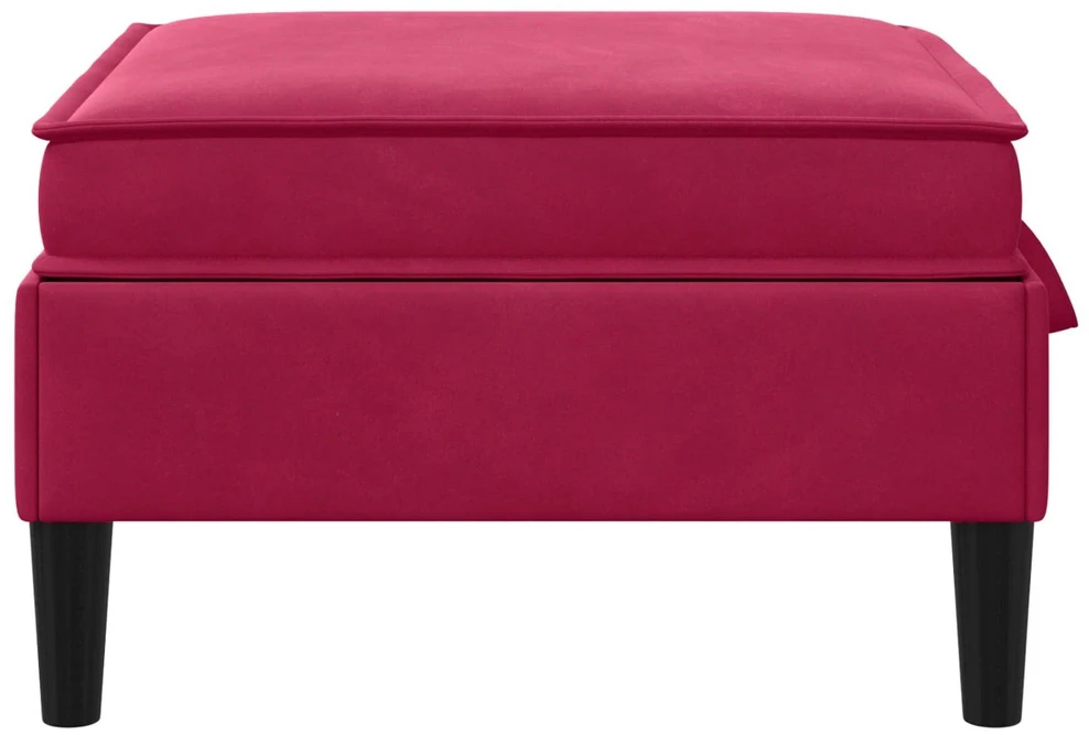 Sofa Sofos pufas su saugojimo funkcija Vyno raudona Aksomas