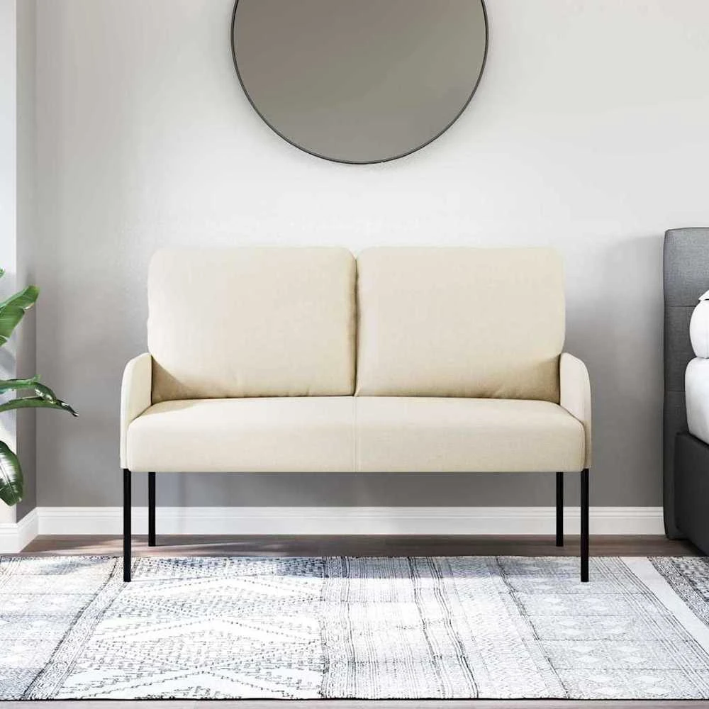 Sofa Sofos su pagalve 110cm Kreminė fanera
