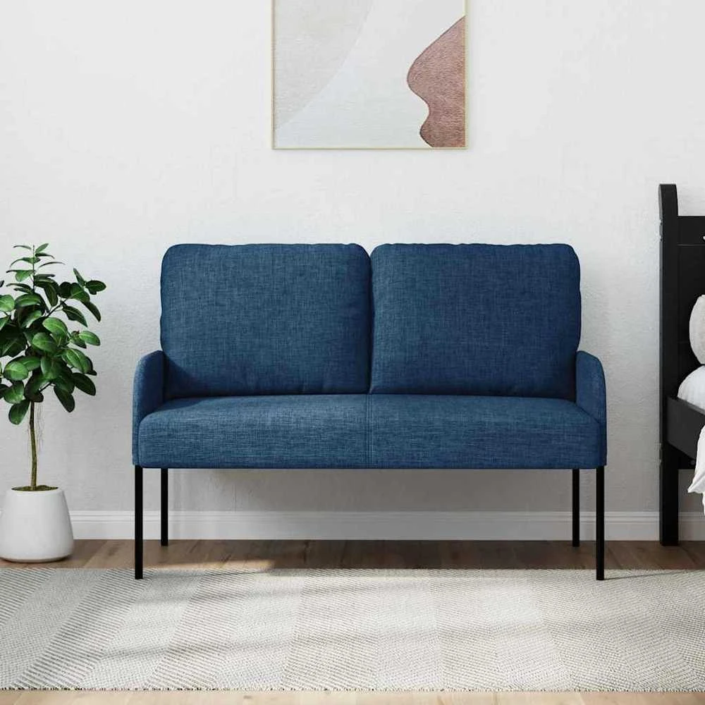 Sofa Sofos su pagalve 110cm Mėlyna fanera