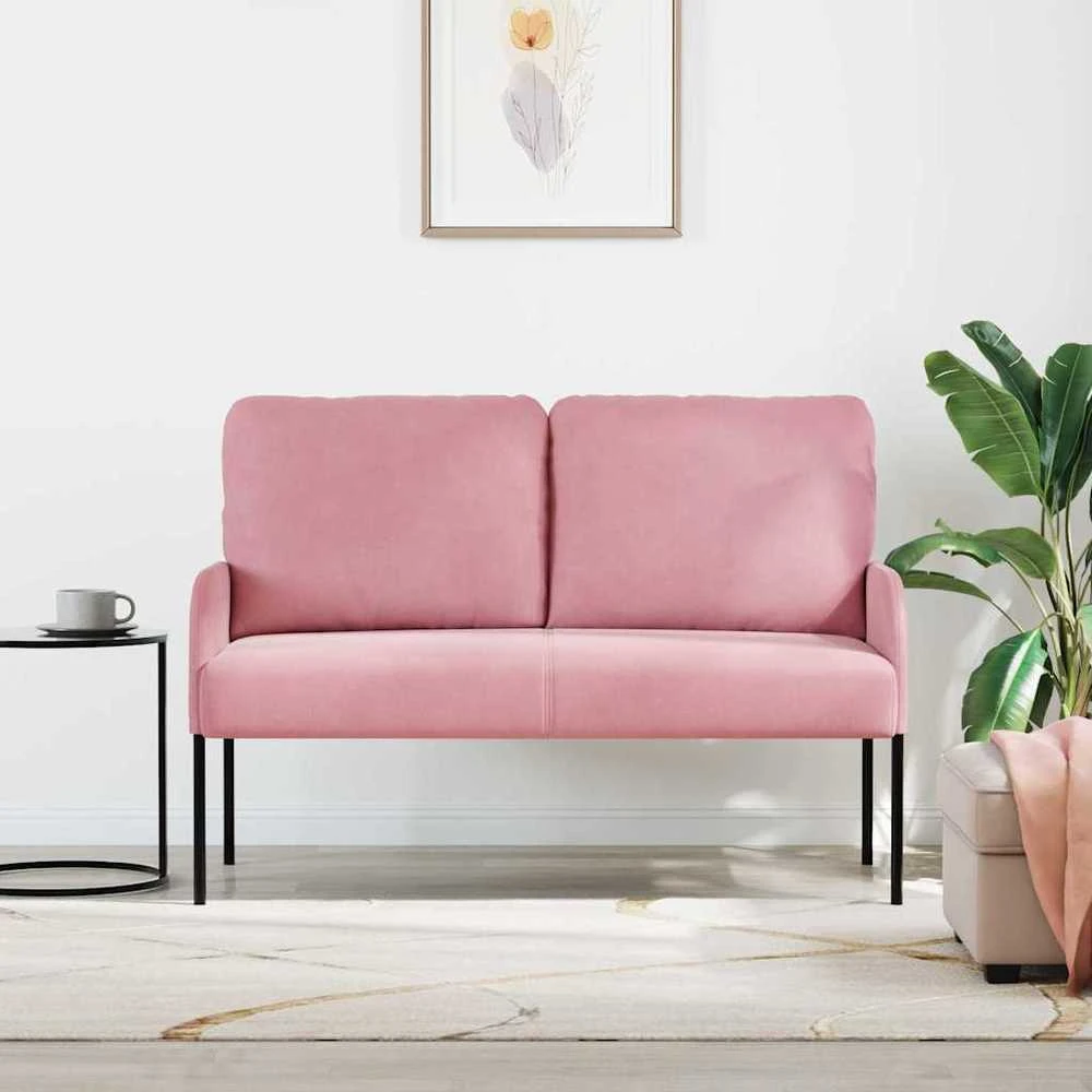 Sofa Sofos su pagalve 110cm Rožinė fanera