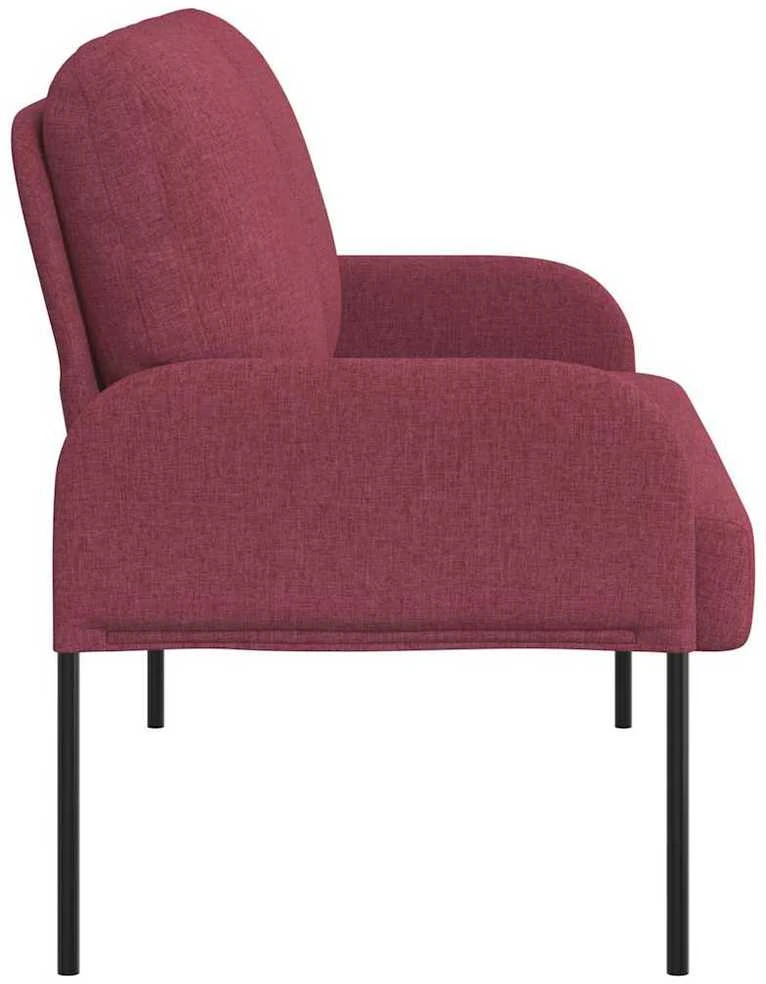 Sofa Sofos su pagalve 110cm Vyno raudona fanera